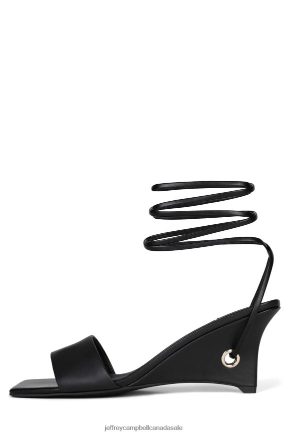 READY-2-GO Women Black Gold PLRNJH1406 Jeffrey Campbell Heeled Sandal