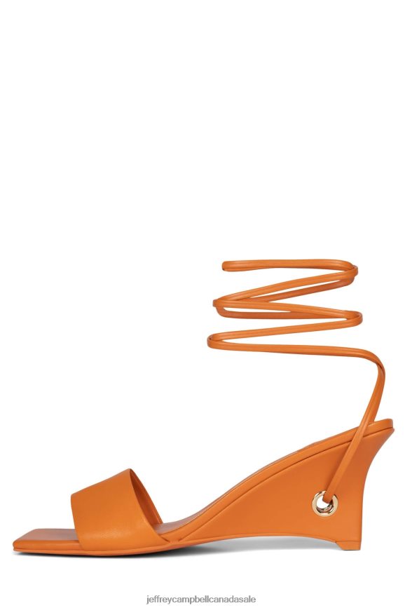 READY-2-GO Women Orange Gold PLRNJH1407 Jeffrey Campbell Heeled Sandal