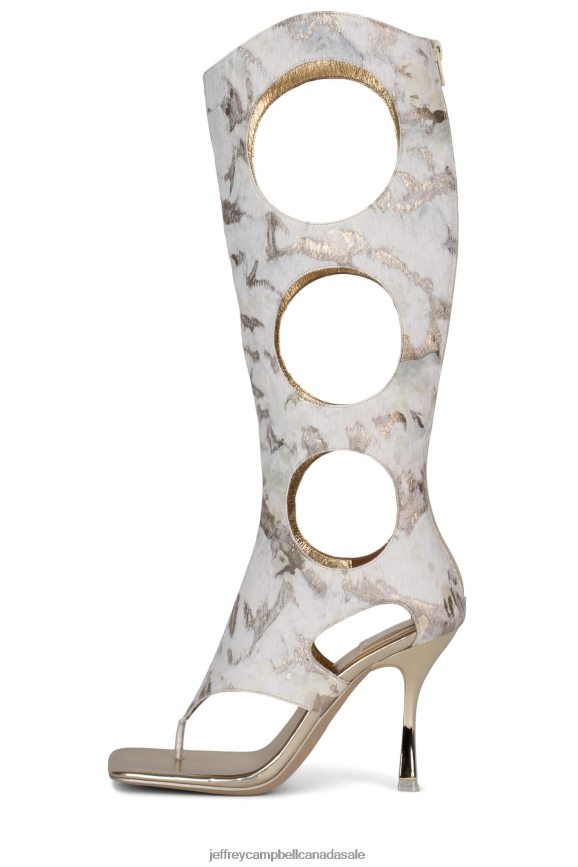 REVEALED-F Women Beige Multi PLRNJH1457 Jeffrey Campbell Heeled Sandal