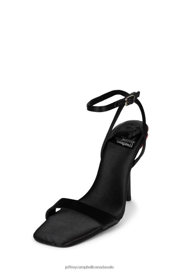 ROSENA Women Black Satin Multi PLRNJH1423 Jeffrey Campbell Heeled Sandal