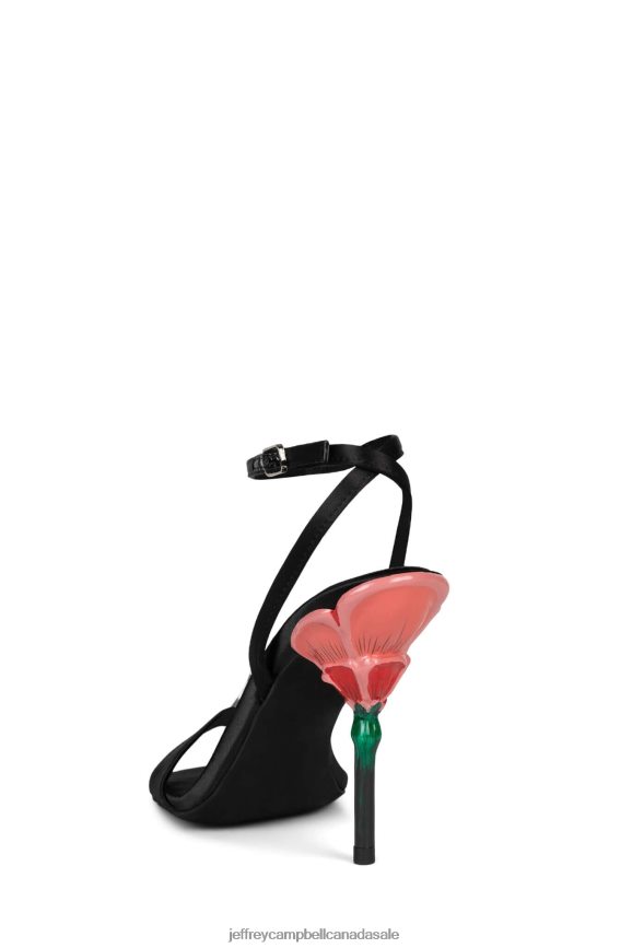 ROSENA Women Black Satin Multi PLRNJH1423 Jeffrey Campbell Heeled Sandal