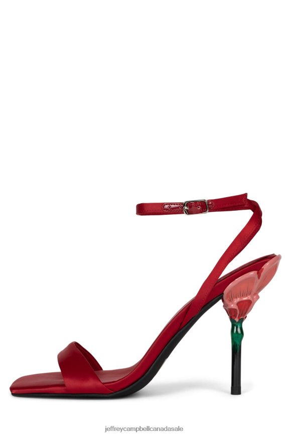 ROSENA Women Red Satin Multi PLRNJH1424 Jeffrey Campbell Heeled Sandal