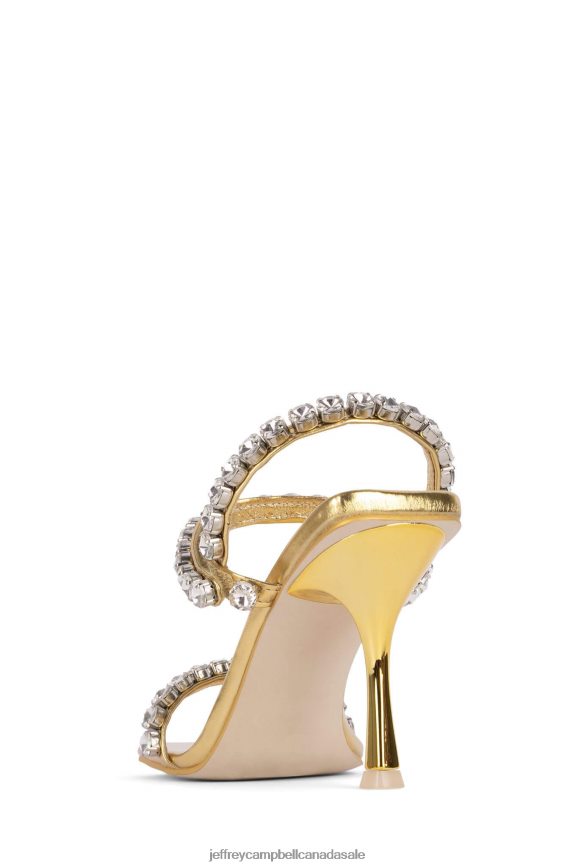 SAINTS Women Gold Silver PLRNJH1623 Jeffrey Campbell Heeled Sandal