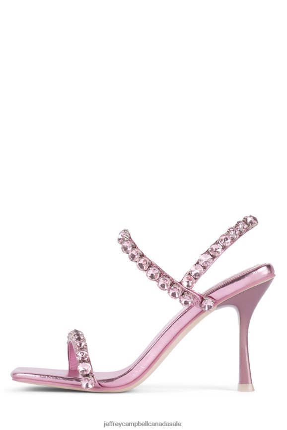 SAINTS Women Pink Metallic Pink PLRNJH1625 Jeffrey Campbell Heeled Sandal