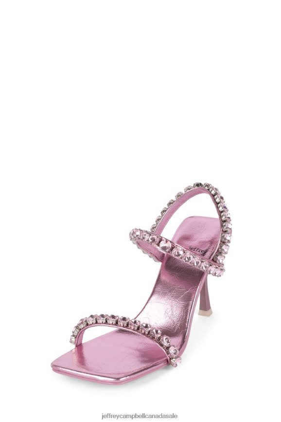 SAINTS Women Pink Metallic Pink PLRNJH1625 Jeffrey Campbell Heeled Sandal
