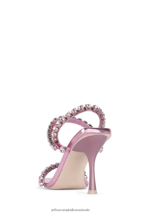 SAINTS Women Pink Metallic Pink PLRNJH1625 Jeffrey Campbell Heeled Sandal