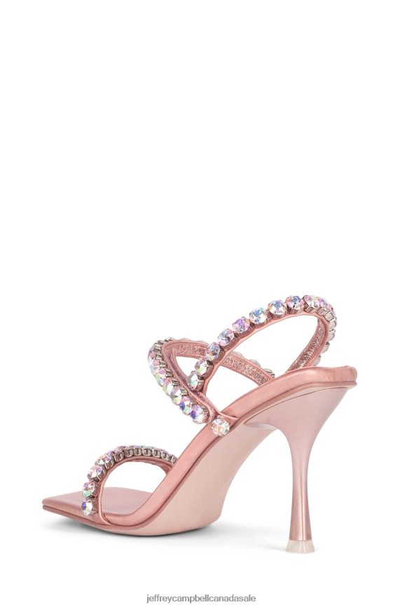 SAINTS Women Rose Gold Iridescent PLRNJH1624 Jeffrey Campbell Heeled Sandal
