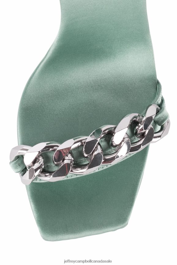 SILVERLAKE Women Turquoise Satin Silver PLRNJH1570 Jeffrey Campbell Heeled Sandal