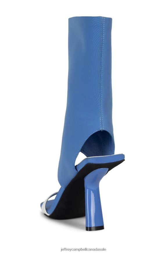 STRUTTIN Women Blue Neoprene Cream PLRNJH76 Jeffrey Campbell Heeled Sandal