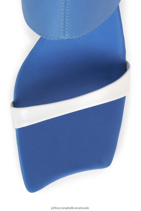 STRUTTIN Women Blue Neoprene Cream PLRNJH76 Jeffrey Campbell Heeled Sandal
