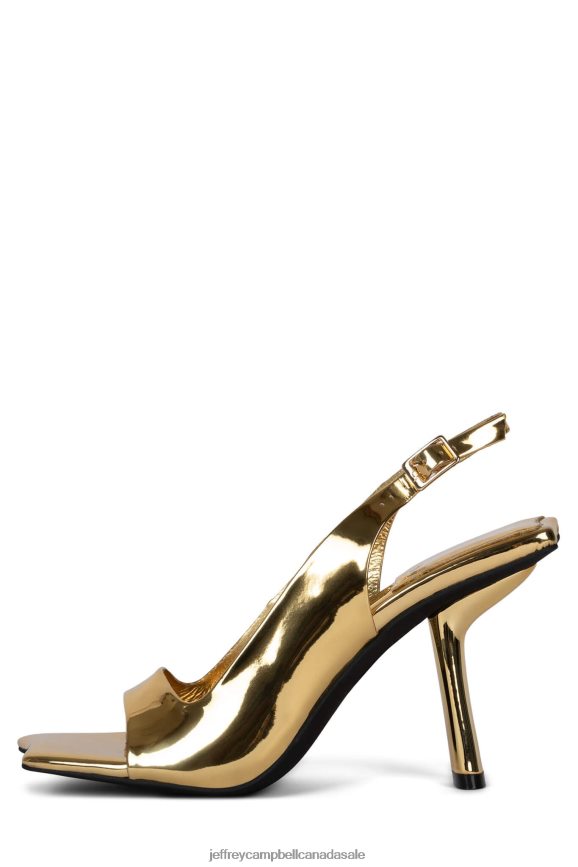 SURREALIST Women Gold Patent PLRNJH1459 Jeffrey Campbell Heeled Sandal