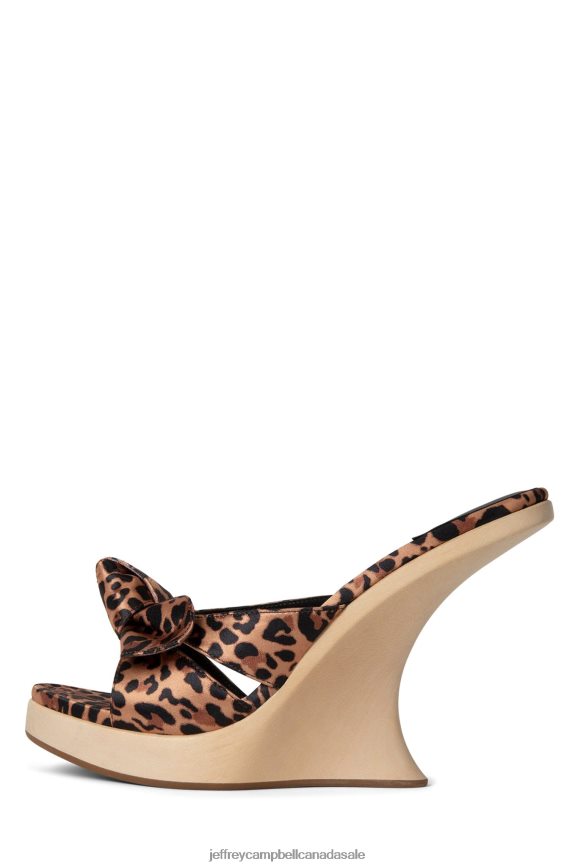 TEASING Women Beige Cheetah PLRNJH1430 Jeffrey Campbell Heeled Sandal