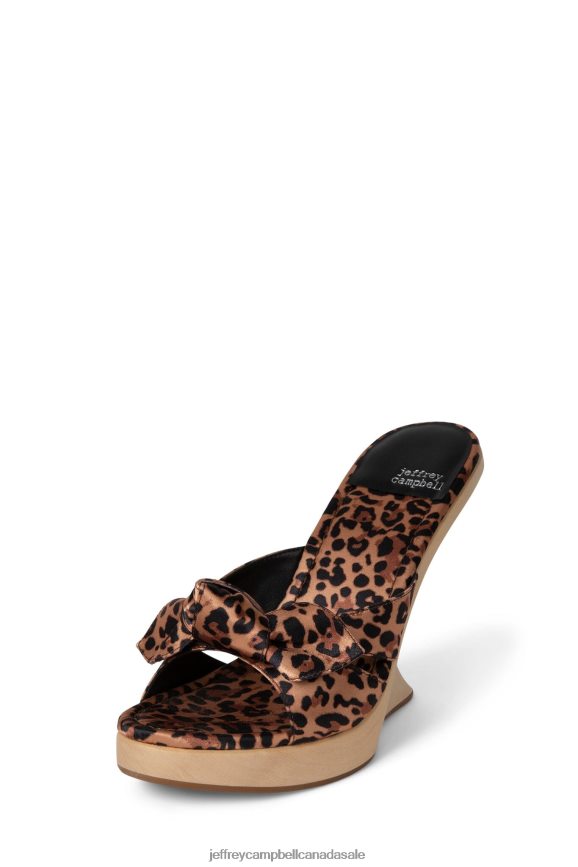 TEASING Women Beige Cheetah PLRNJH1430 Jeffrey Campbell Heeled Sandal