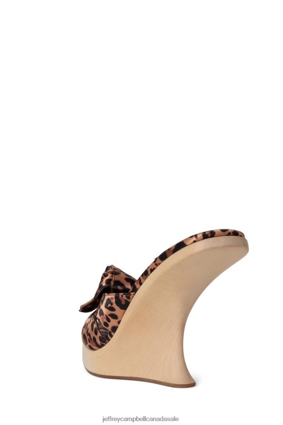 TEASING Women Beige Cheetah PLRNJH1430 Jeffrey Campbell Heeled Sandal