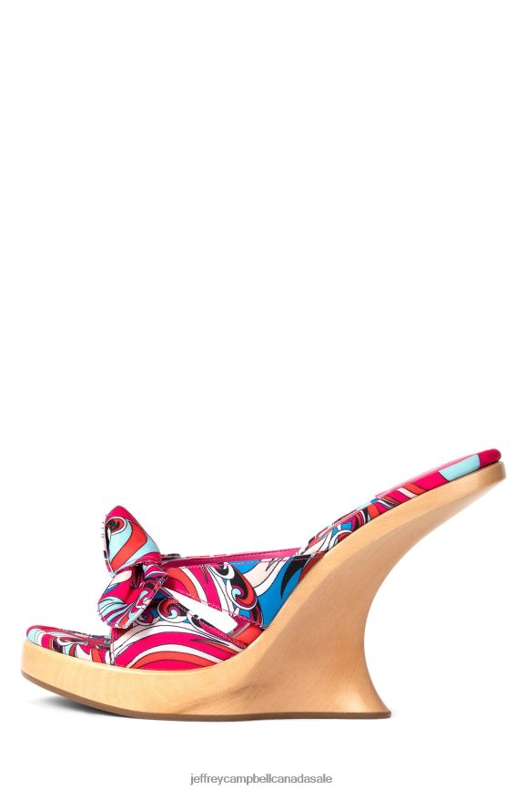 TEASING Women Fuchsia Blue Multi PLRNJH1429 Jeffrey Campbell Heeled Sandal