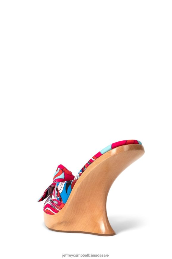 TEASING Women Fuchsia Blue Multi PLRNJH1429 Jeffrey Campbell Heeled Sandal