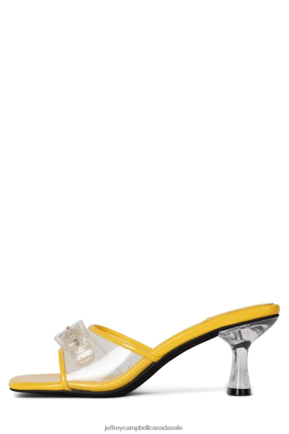 TIGHTEN-UP Women Yellow Clear PLRNJH1441 Jeffrey Campbell Heeled Sandal