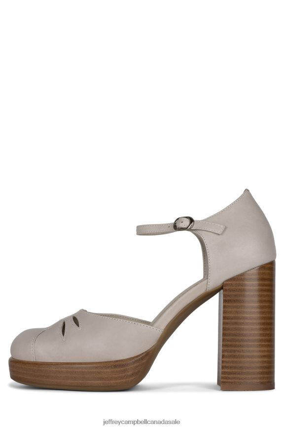 STAR-MAN-C Women Ivory Natural Stack PLRNJH1277 Jeffrey Campbell Platform Pump