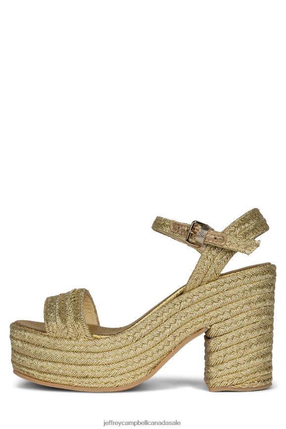 ASUETO Women Gold PLRNJH1108 Jeffrey Campbell Platform Sandal