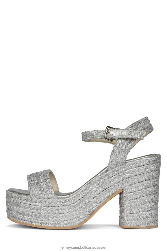 ASUETO Women Silver PLRNJH1107 Jeffrey Campbell Platform Sandal