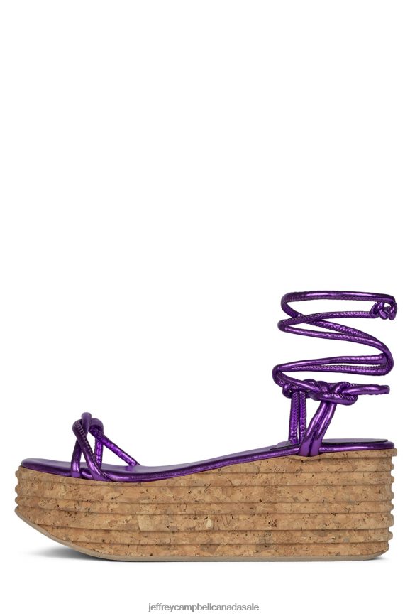 CAMILLIA Women Purple Metallic PLRNJH1168 Jeffrey Campbell Platform Sandal