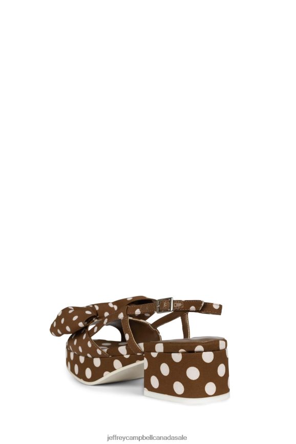 CARNATION Women Brown White Polka Dot PLRNJH1089 Jeffrey Campbell Platform Sandal