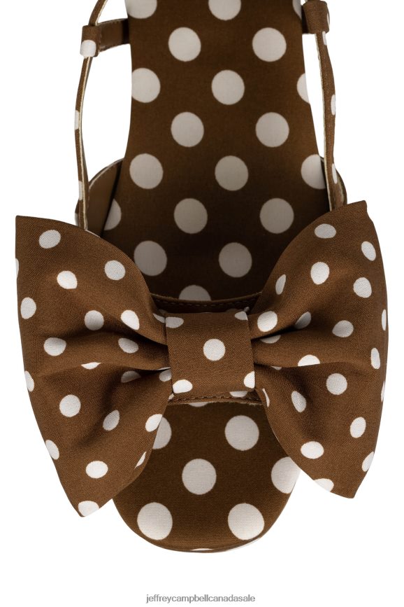 CARNATION Women Brown White Polka Dot PLRNJH1089 Jeffrey Campbell Platform Sandal