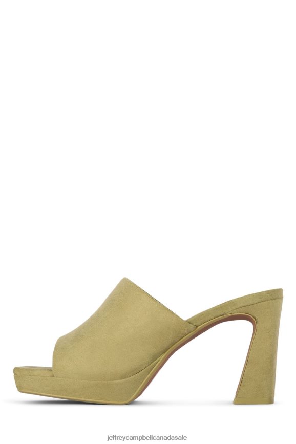 CAVIAR Women Green Suede PLRNJH1217 Jeffrey Campbell Platform Sandal