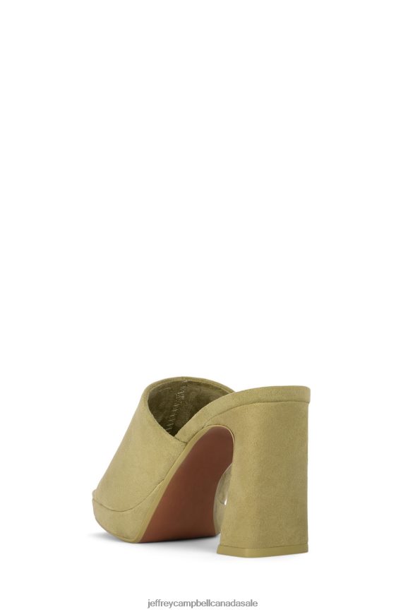 CAVIAR Women Green Suede PLRNJH1217 Jeffrey Campbell Platform Sandal
