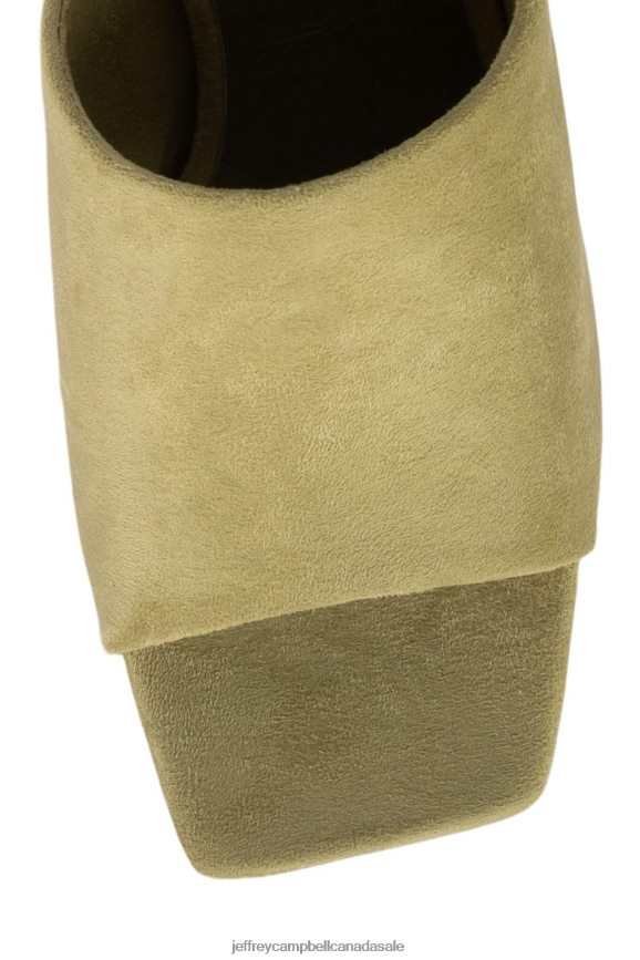 CAVIAR Women Green Suede PLRNJH1217 Jeffrey Campbell Platform Sandal