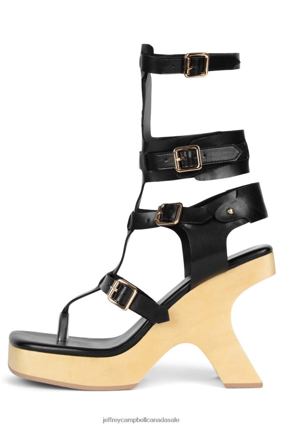 ELEMENTS Women Black PLRNJH220 Jeffrey Campbell Platform Sandal