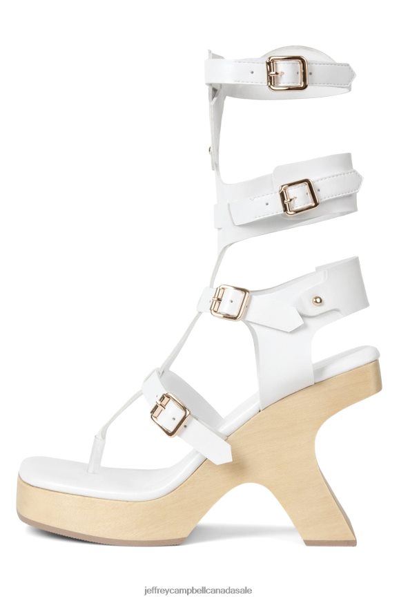 ELEMENTS Women White PLRNJH219 Jeffrey Campbell Platform Sandal