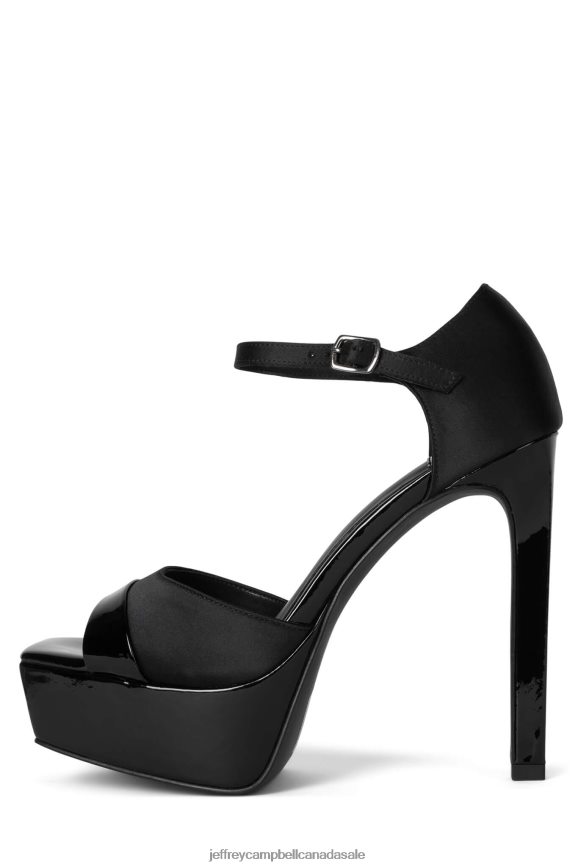 ELEVATING Women Black Patent Black PLRNJH941 Jeffrey Campbell Platform Sandal