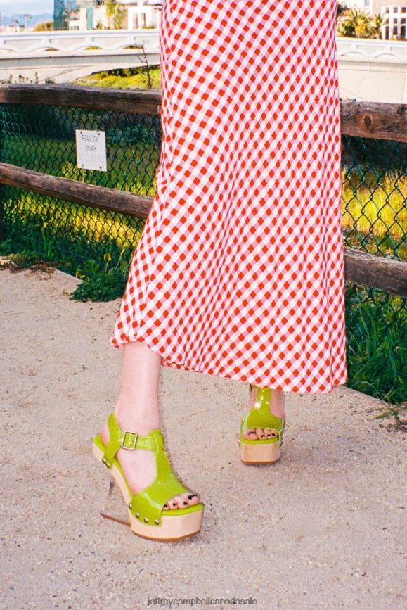 GALLERIA Women Green Patent Silver PLRNJH944 Jeffrey Campbell Platform Sandal