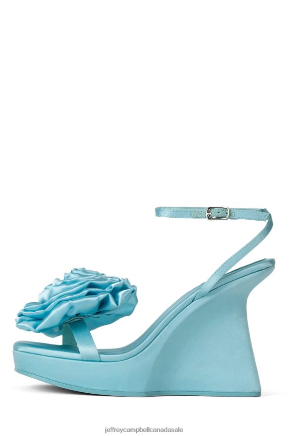 HIBISCUS Women Sky Blue Satin PLRNJH938 Jeffrey Campbell Platform Sandal