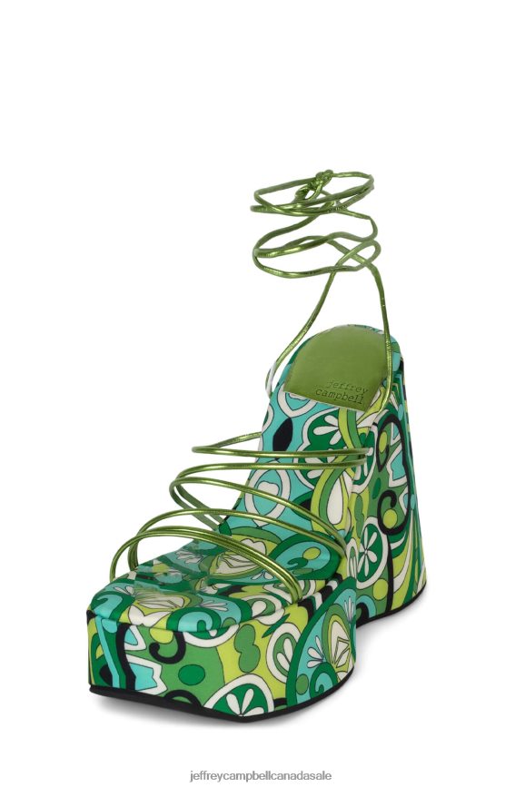 LEVELS Women Green Multi Green PLRNJH255 Jeffrey Campbell Platform Sandal