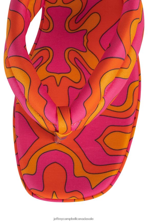 LUAU Women Fuchsia Multi Print PLRNJH24 Jeffrey Campbell Platform Sandal