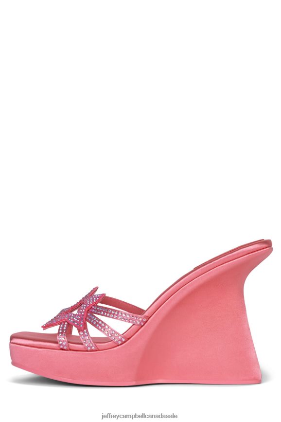 MEGASTAR Women Pink Satin Pink PLRNJH983 Jeffrey Campbell Platform Sandal