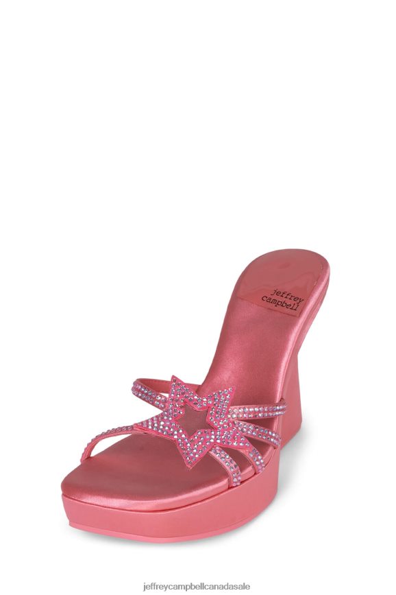 MEGASTAR Women Pink Satin Pink PLRNJH983 Jeffrey Campbell Platform Sandal