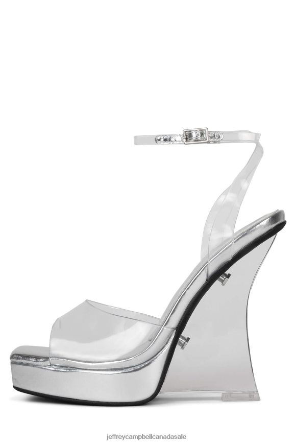 MINIMUMS Women Clear Silver PLRNJH1064 Jeffrey Campbell Platform Sandal