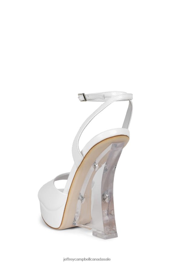 MINIMUMS Women White Patent PLRNJH1065 Jeffrey Campbell Platform Sandal