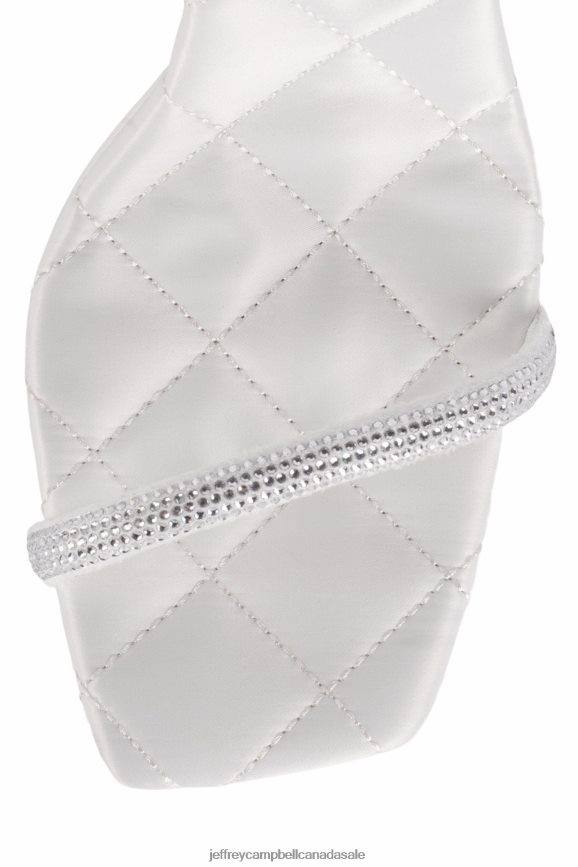 MOVIE Women White Satin Silver PLRNJH1224 Jeffrey Campbell Platform Sandal