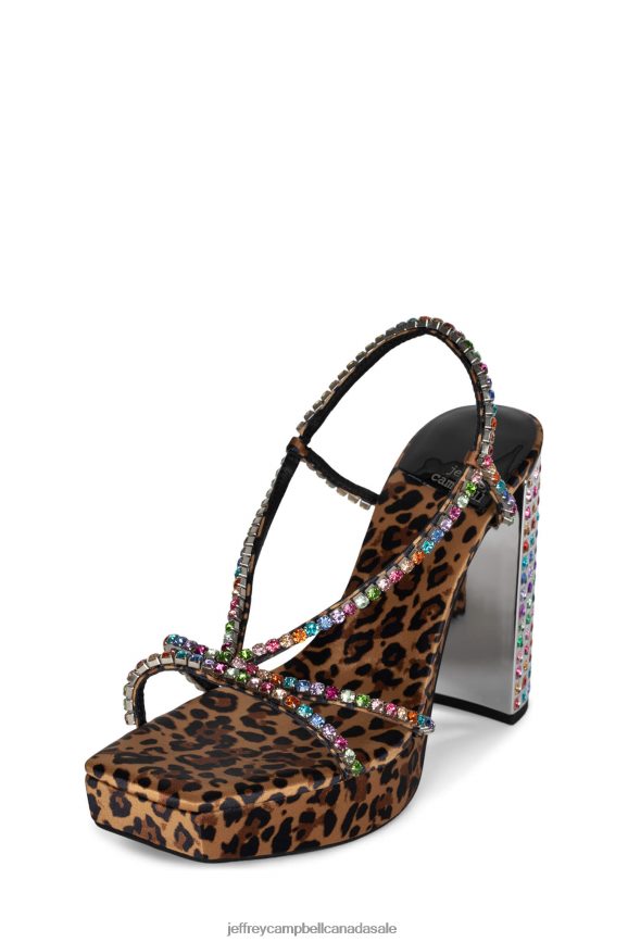 NUITE Women Tan Cheetah Multi PLRNJH1154 Jeffrey Campbell Platform Sandal