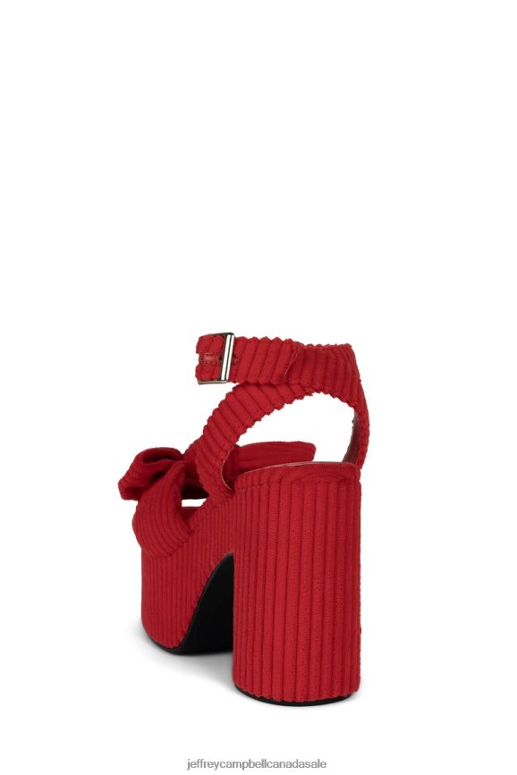PIC-NIC Women Red Stripe Terrycloth PLRNJH1006 Jeffrey Campbell Platform Sandal