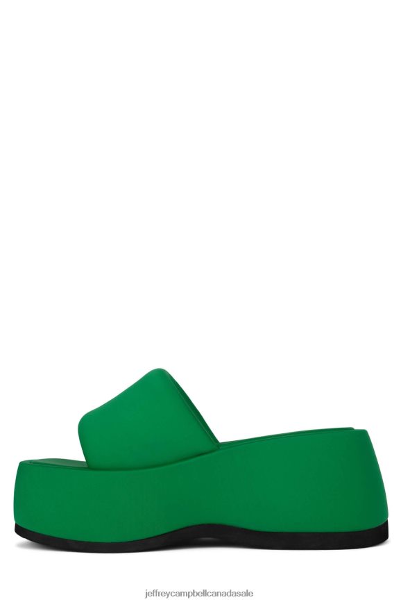 TXT-ME Women Green Neoprene PLRNJH4 Jeffrey Campbell Platform Sandal