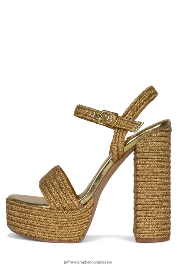YACHTY Women Gold PLRNJH1172 Jeffrey Campbell Platform Sandal
